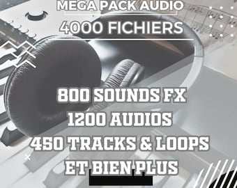 Mega Pack Audio 3900+ Audio Tracks Loop FX files Instant Download