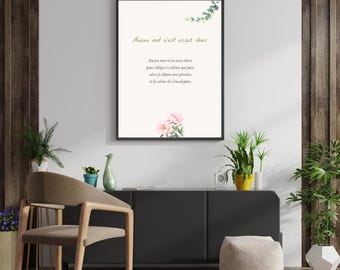 Printable Sympathy Poster with Peony and Eucalyptus | Original Sympathy Poem | Condolence Gift | Instant PDF Download
