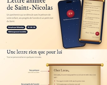 Personalized Letter from St. Nicholas | Animated Scroll with Your Child's Name | Send by Text or WhatsApp | St. Nicholas Day Dec 6
