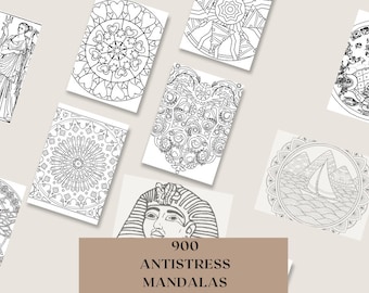 900+ Mandala Coloring Pages for Adults and Children | Digital Coloring Pages | Anti-stress, Relaxing Coloring