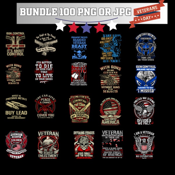 Veterans Day Design Pack - High-Quality PNG and JPEG Files