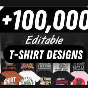 100,000 Unique Designs High Quality Tshirts with Commercial Use Print On Demand