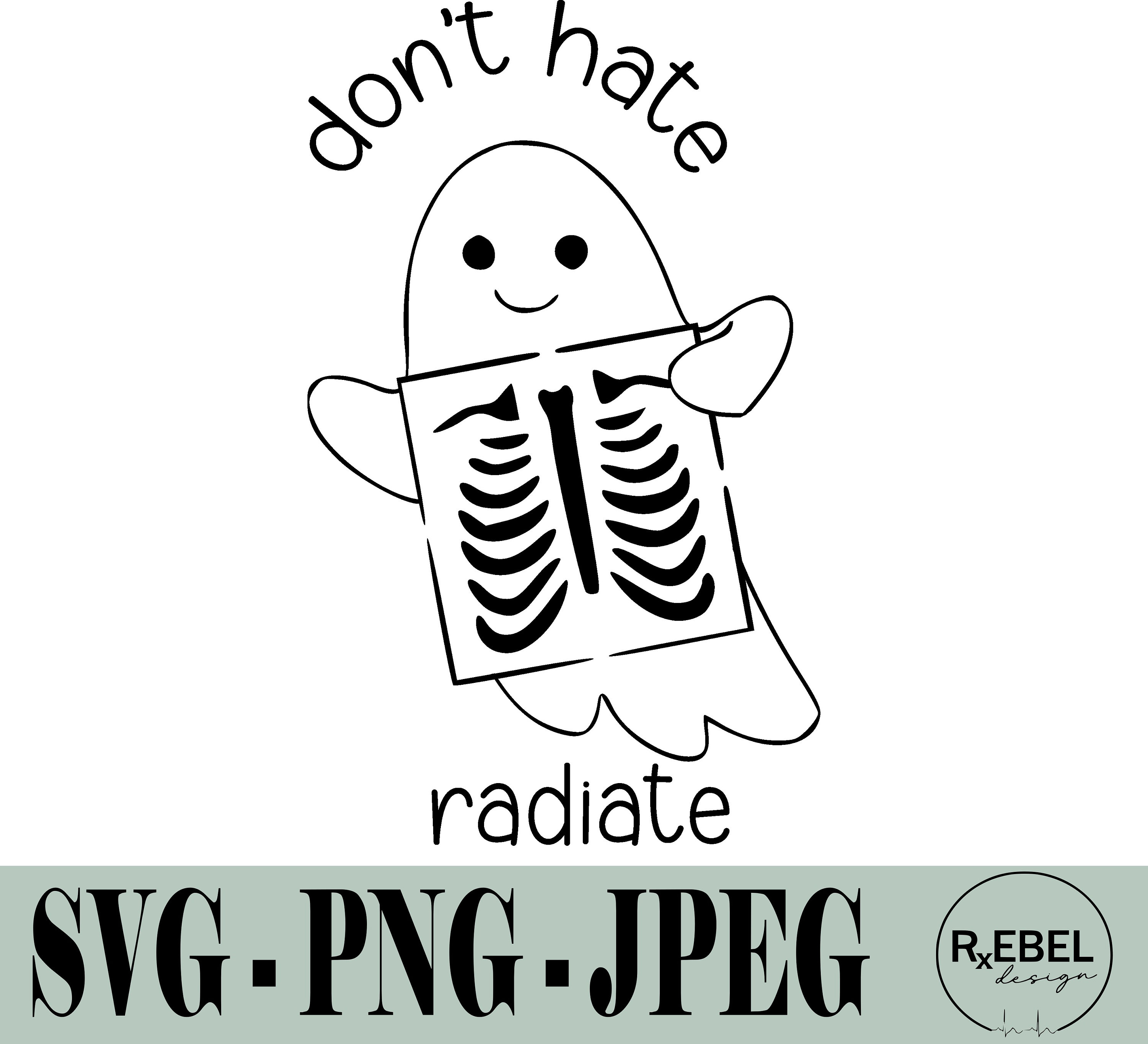POFULL Kosmetiktasche 'Don't Hate Radiate' – Geschenk Für Radiologie-Assistenten & MTA-Studenten