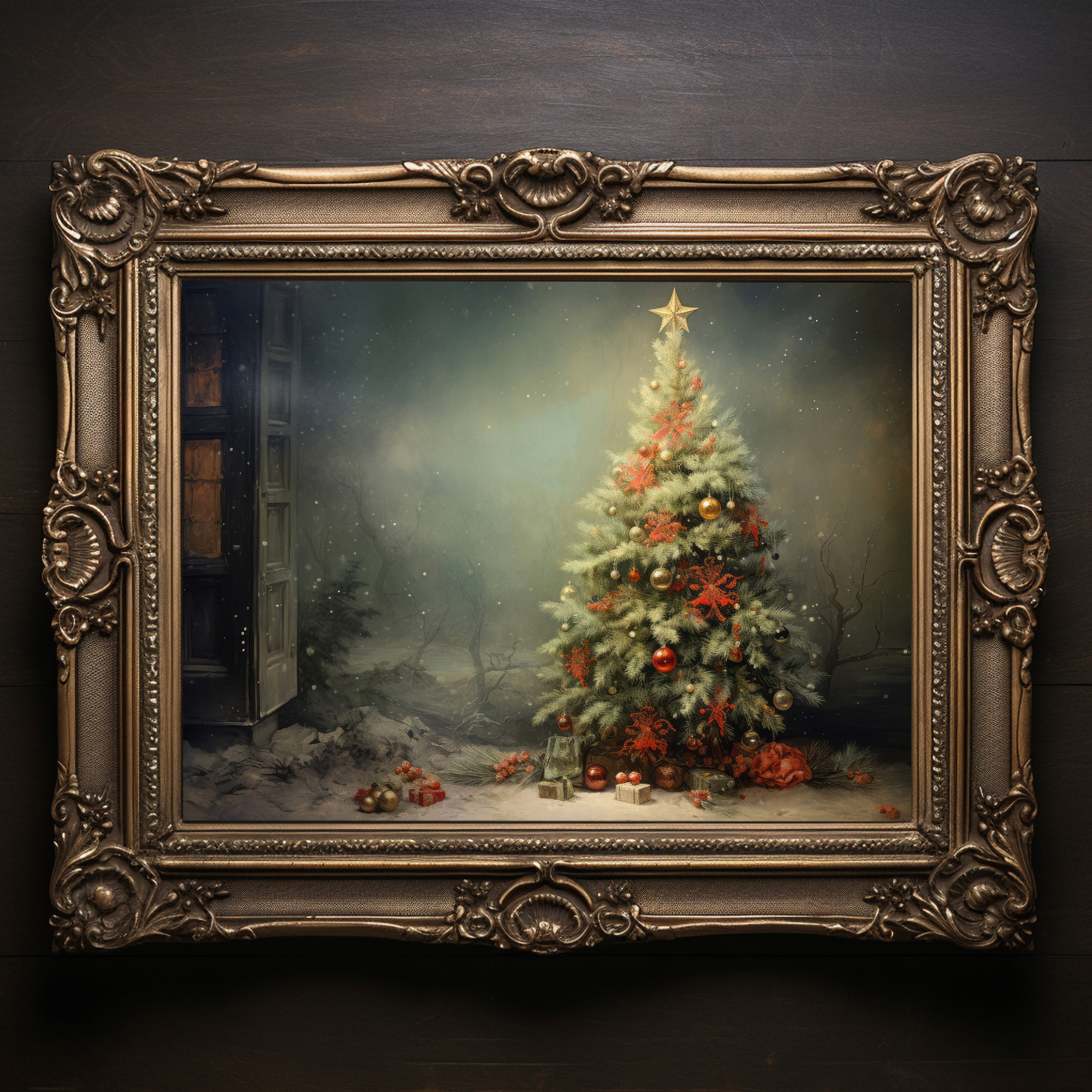 PRINTABLE Vintage Christmas Wall Art Victorian Christmas Printable