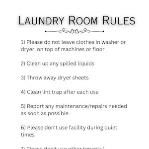 Laundry Rules