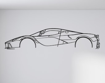 LaFerrari / Arte mural de metal premium para decoración del hogar o la oficina