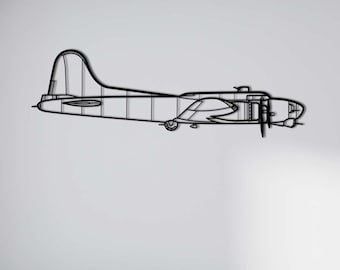 Boeing B-17G Flying Fortress Side  | Metal Aircraft Wall Art for Home or Office Decor | Planeshape.com