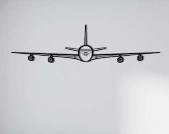 Boeing B707 Front  | Metal Aircraft Wall Art for Home or Office Decor | Planeshape.com