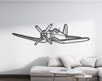 Vought F4U Corsair Military  | Metal Aircraft Wall Art for Home or Office Decor | Planeshape.com
