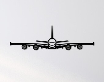 エアバスA380 フロントメタルウォールアート | ご自宅やオフィスの装飾 