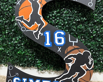 Letra de madera pintada a mano