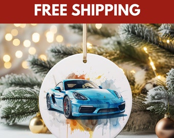 Porsche Ornament, Porsche Cayman Ornament, Porsche Gift, Car Gifts For Porsche, Car Ornament, Classic Car Ornament,  Christmas Gift