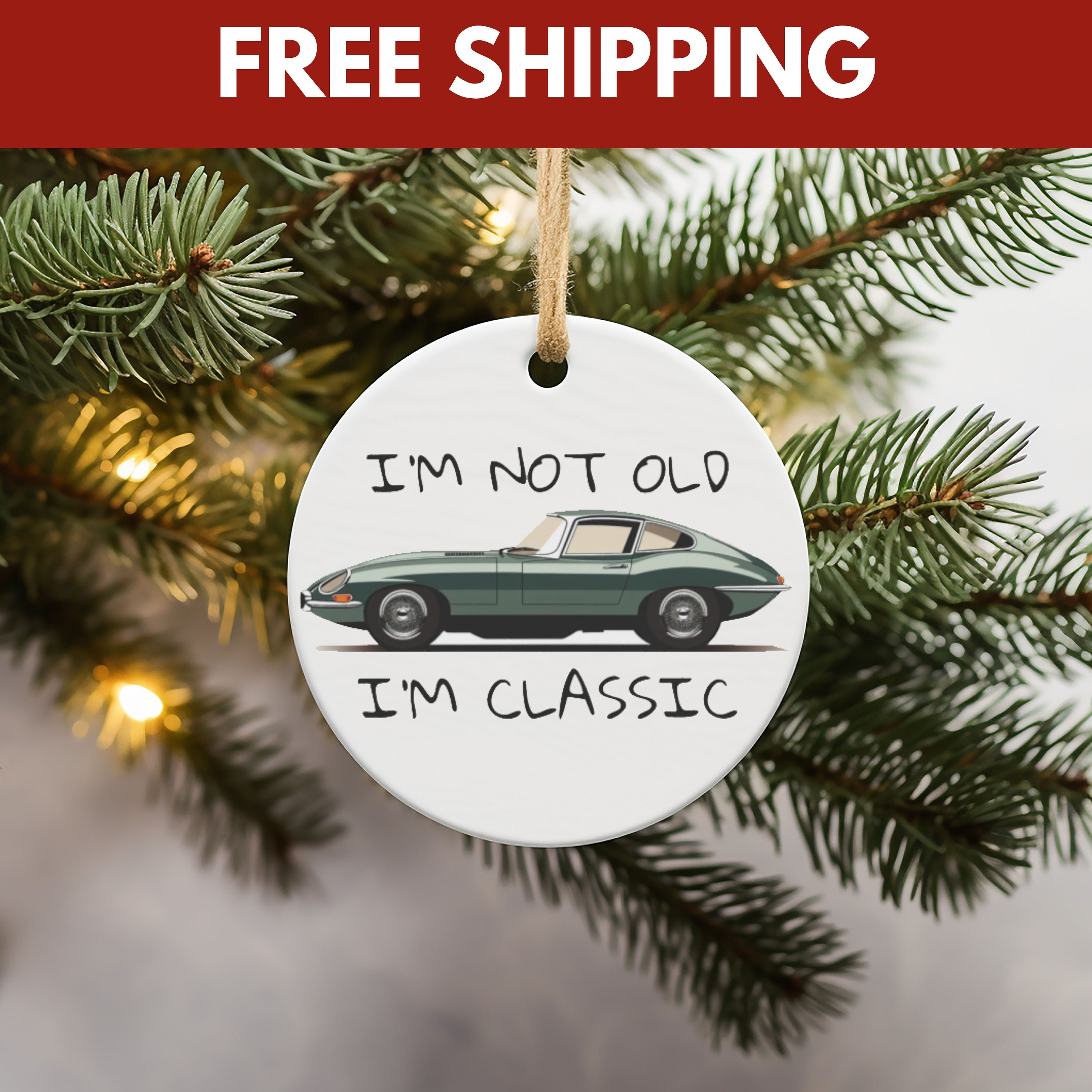 Jaguar Ornament, Jaguar E-type Ornament, Jaguar Gift, Car Gifts