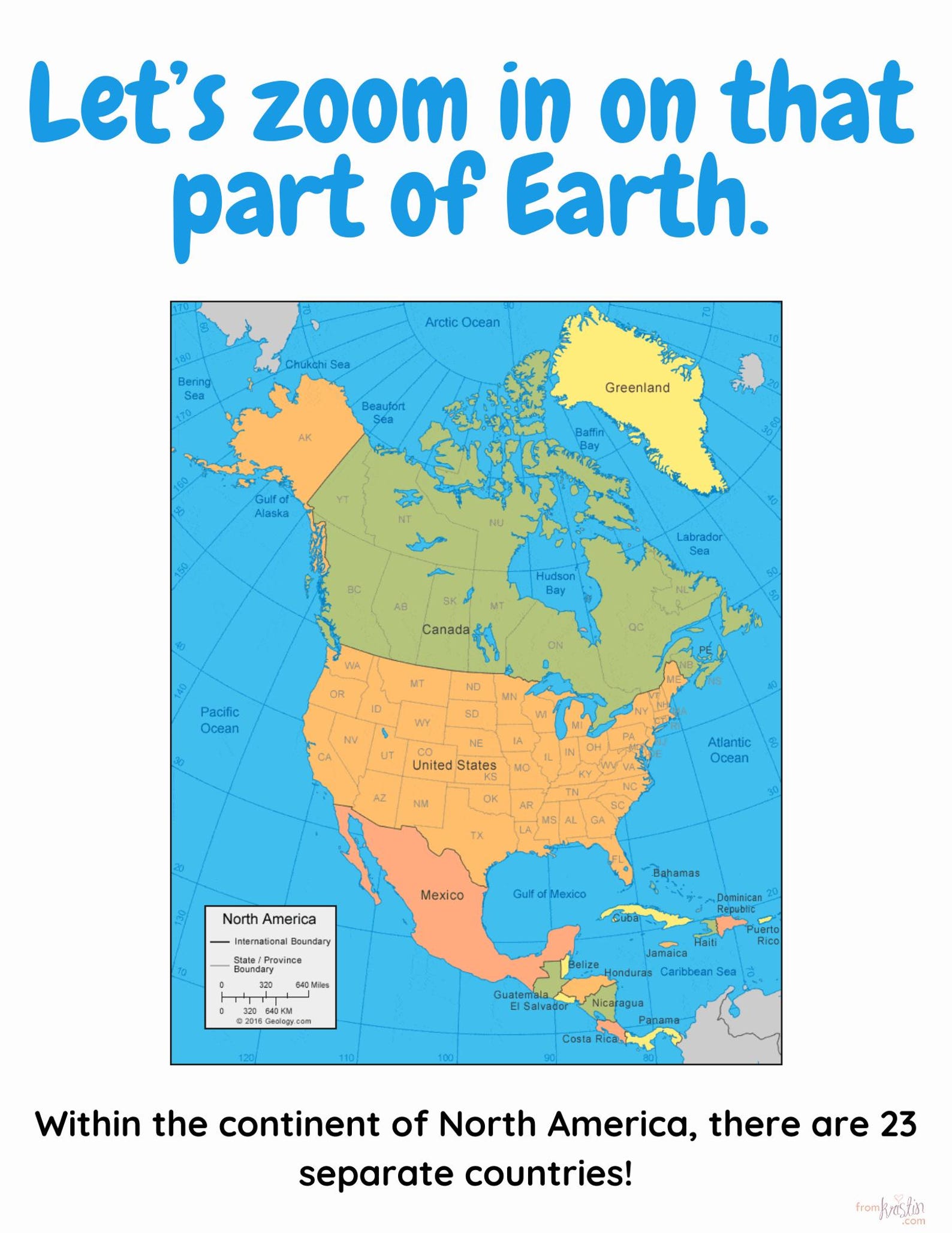 Learn About the Continents: North America - Etsy