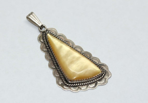Native American Indian Sterling & Shell Pendant S… - image 7