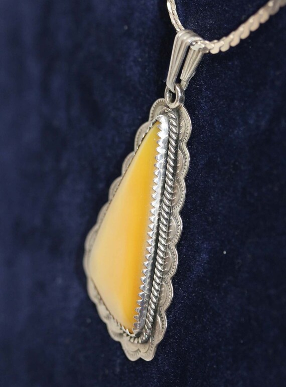Native American Indian Sterling & Shell Pendant S… - image 8