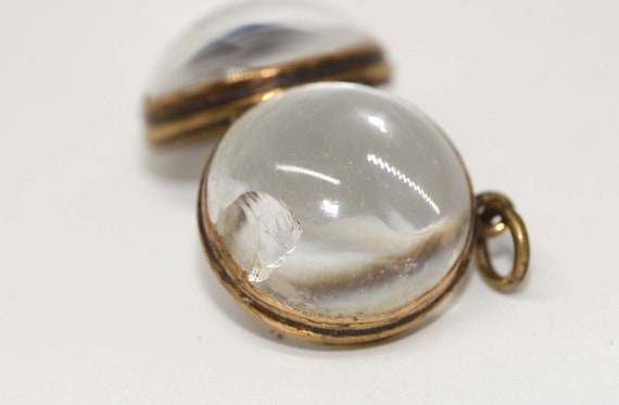 Antique 19th Century Rolled Gold Rock Crystal Orb… - image 6