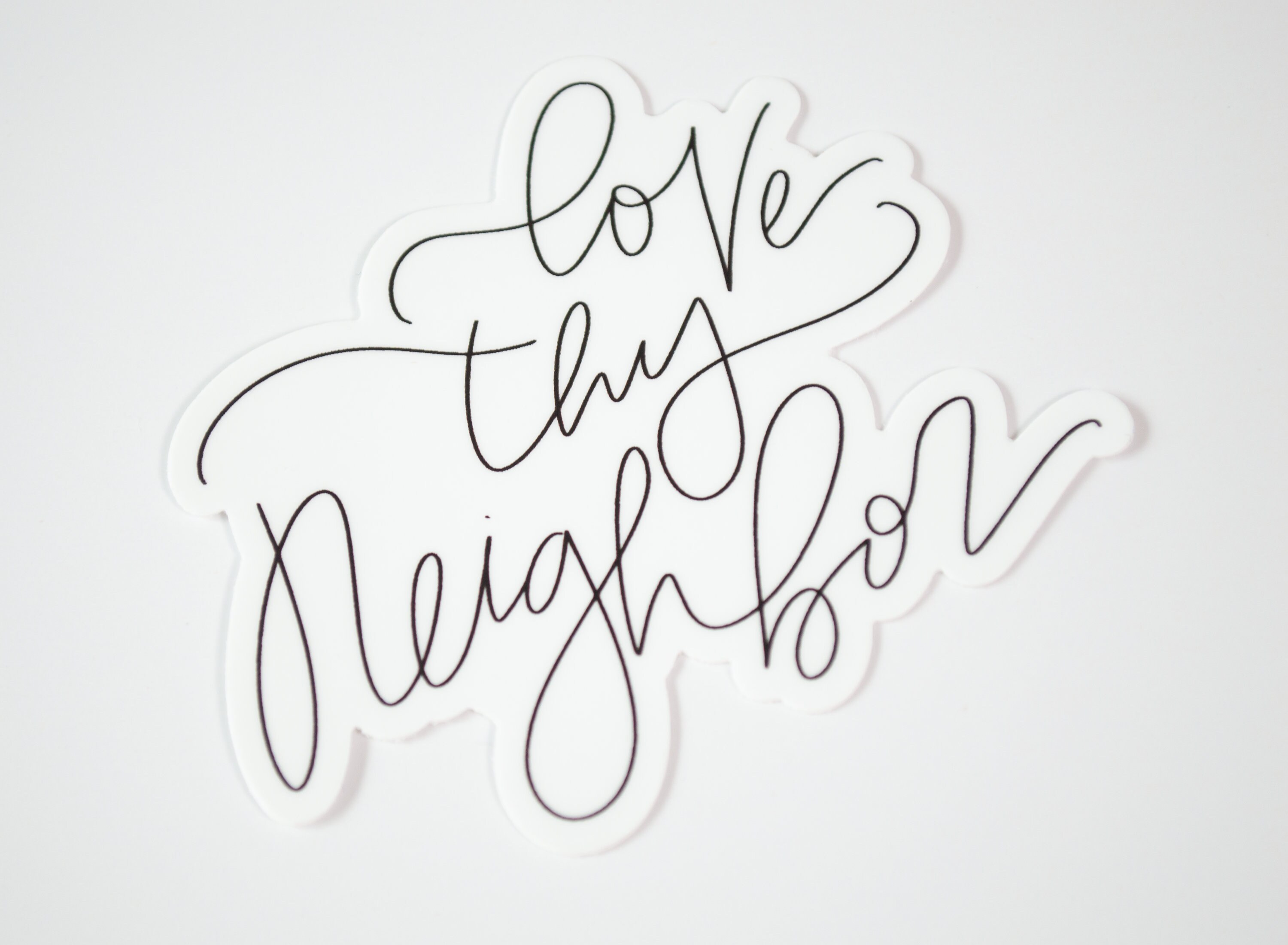 Love Thy Neighbor Sticker Bible Verse Sticker Golden Rule - Etsy