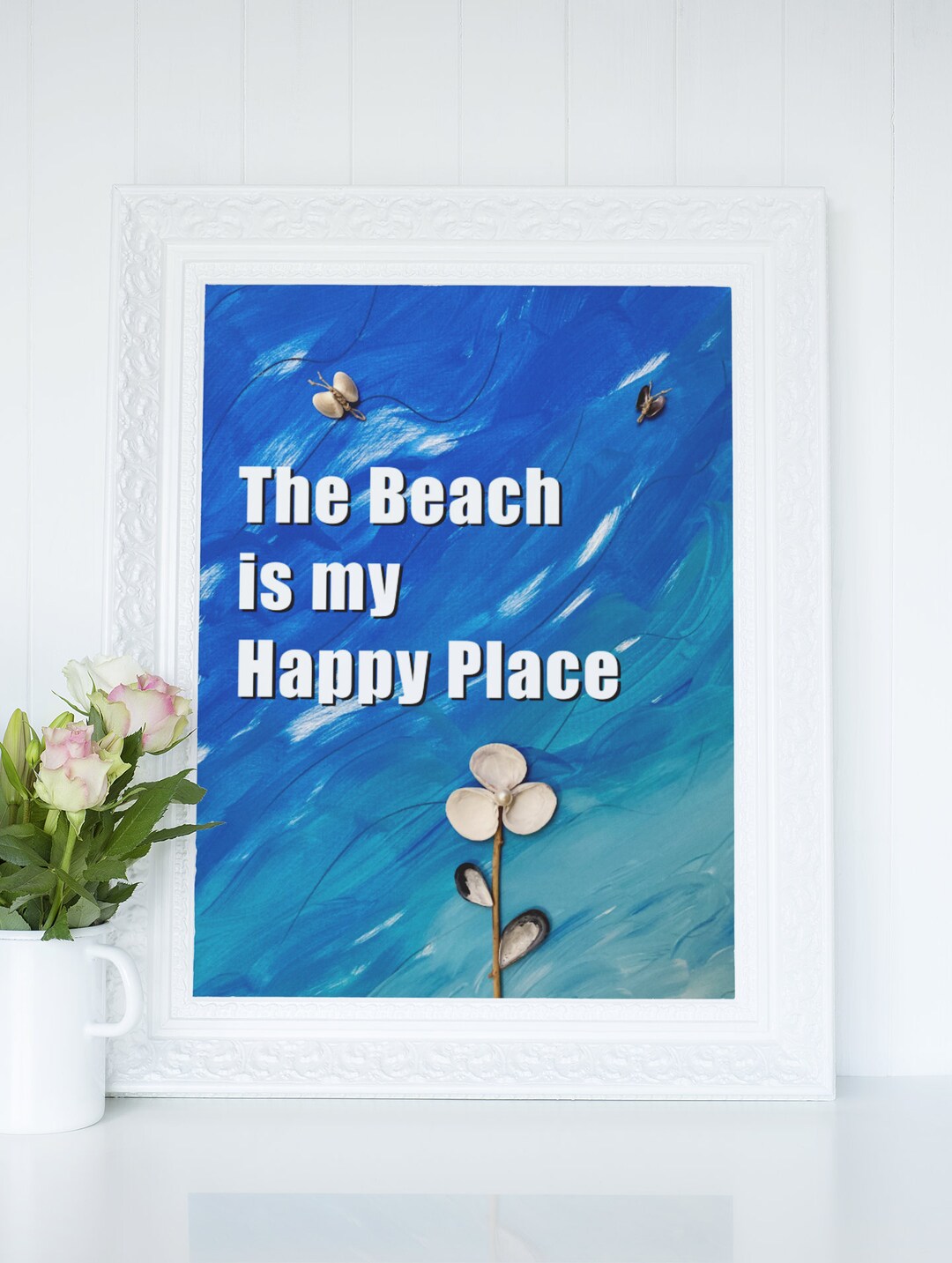 BEACH WALL ART | Printable Wall Art | Beach House Decor | Seashell ...