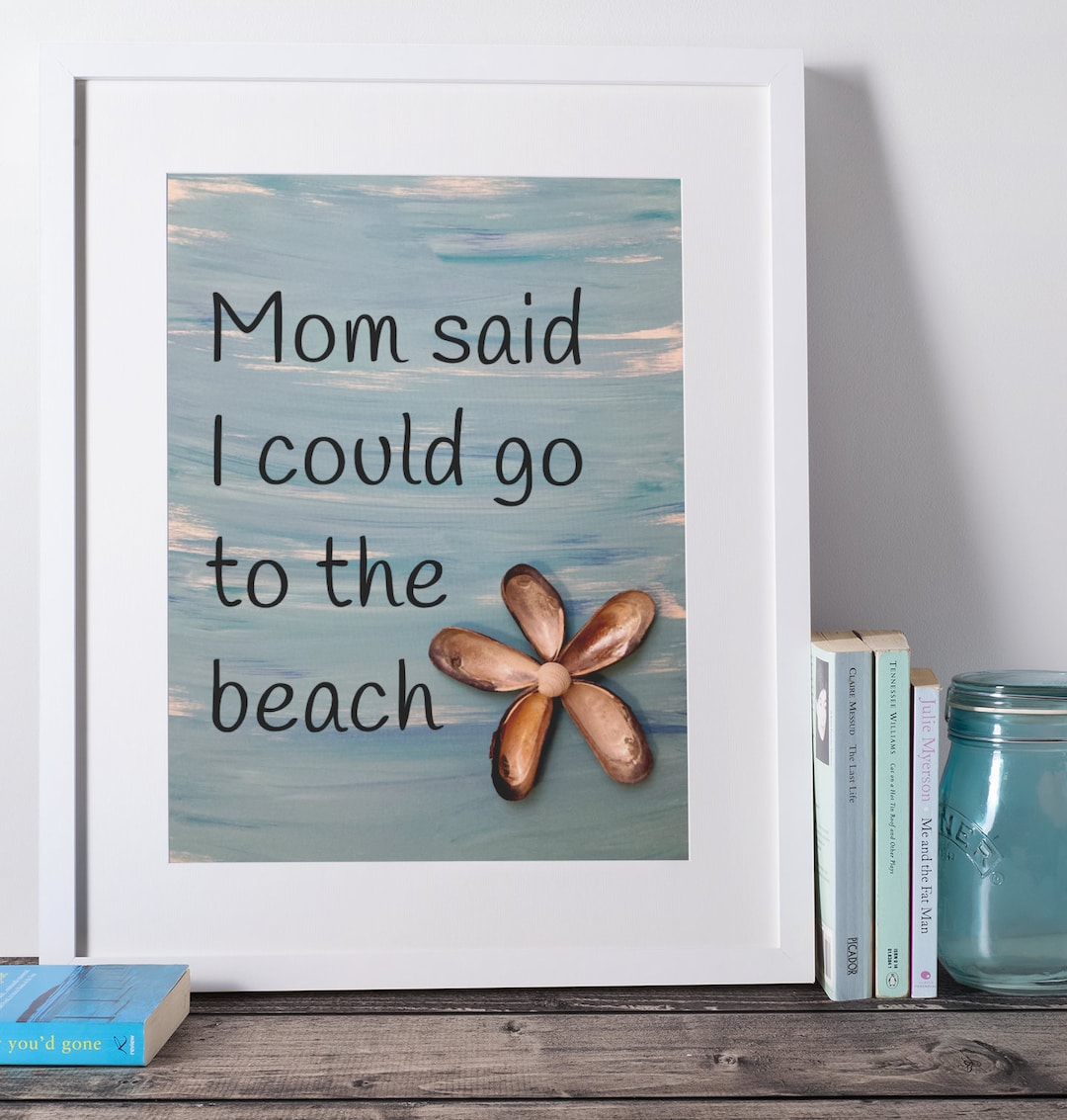 BEACH ART Printable Wall Art Beach House Decor Fun Art Seashells ...