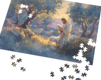 Rompecabezas católico devocional de Jesucristo, el Buen Pastor, estilo pintura al óleo cristiana, rompecabezas duro, regalo para el Día de la Madre, 110, 252, 520 y 1014 piezas
