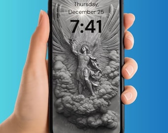 St. Michael der Erzengel-Hintergrundbilder-Set | Katholischer Telefon-Kunst-Hintergrund | Sofortiger digitaler Download