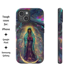 Unsere Dame von Guadalupe erscheint katholische Handyhülle, Jungfrau Maria katholische Heilige Tough Cover für iPhone, Google Pixel und Samsung Galaxy