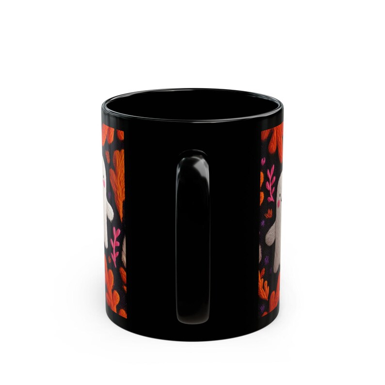 Cute Halloween Ghosts Embroidery Style Mug image 8