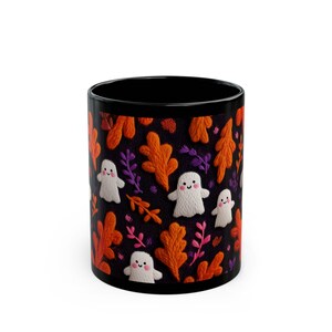 Cute Halloween Ghosts Embroidery Style Mug image 6