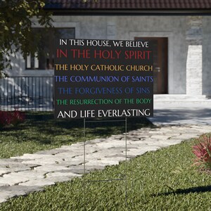 Catholic Yard Sign PNG Digital Download, Apostles Creed PNG, Christian ...