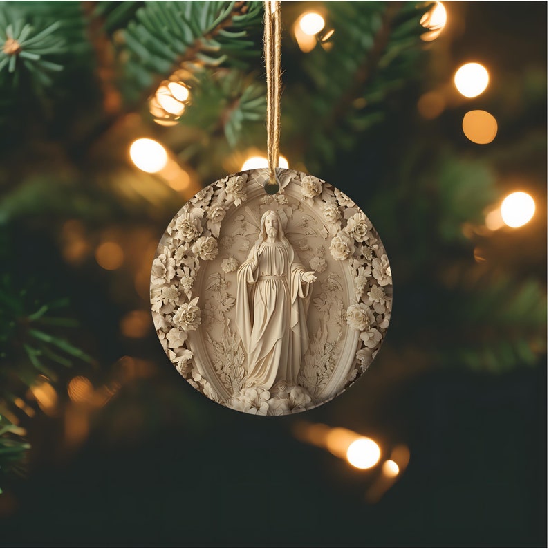 Jesus Christ Divine Mercy Floral Ceramic Catholic Ornaments, Jesus ...