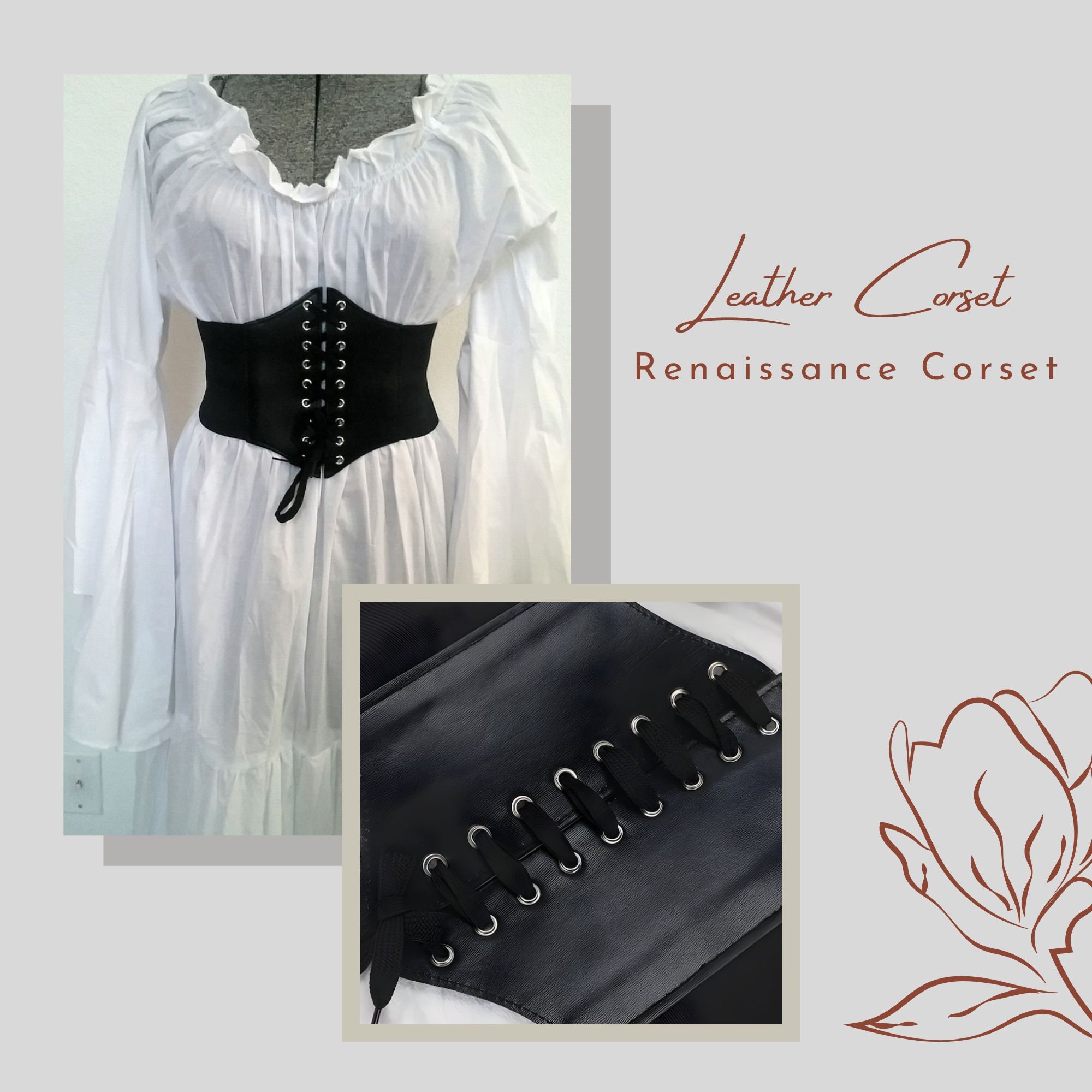 Wide Belt/waist Cincher With Corset Closure. Perfect for Steampunk, Goth,  Pagan, Victorian or Fantasy Outfit. Harness Made With EVA Foam 