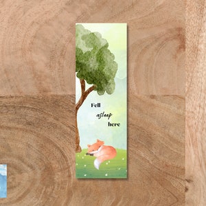Fox Printable Bookmarks Set of 4 Green and Orange Fox Prints Gift for ...
