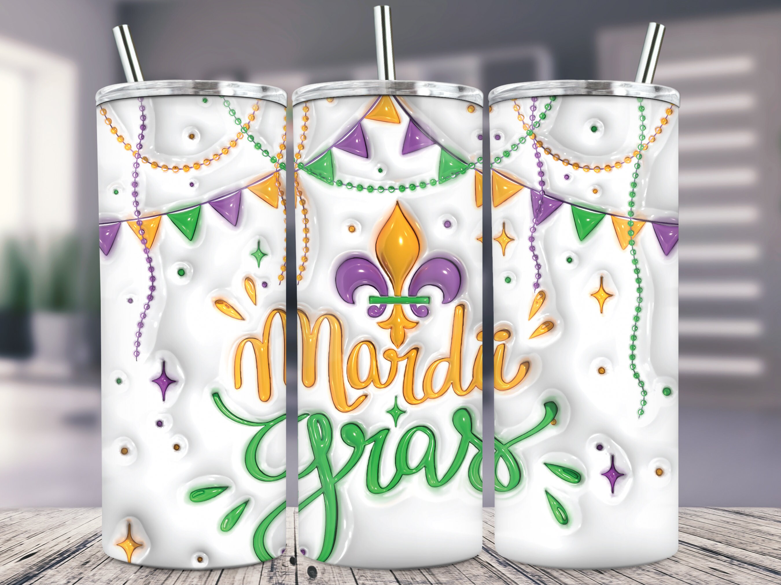 mardi gras puffy vest