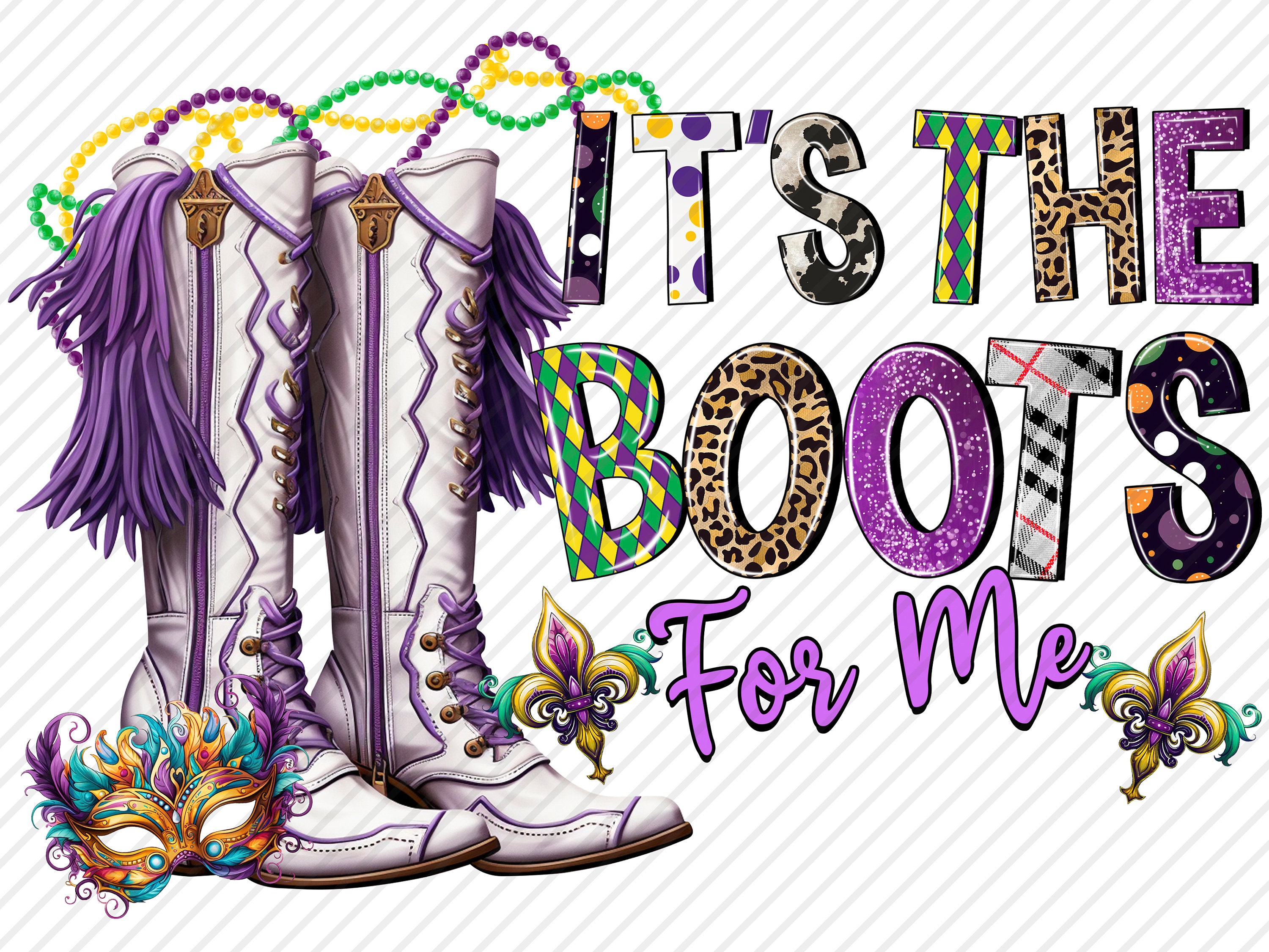 mardi gras duck boots