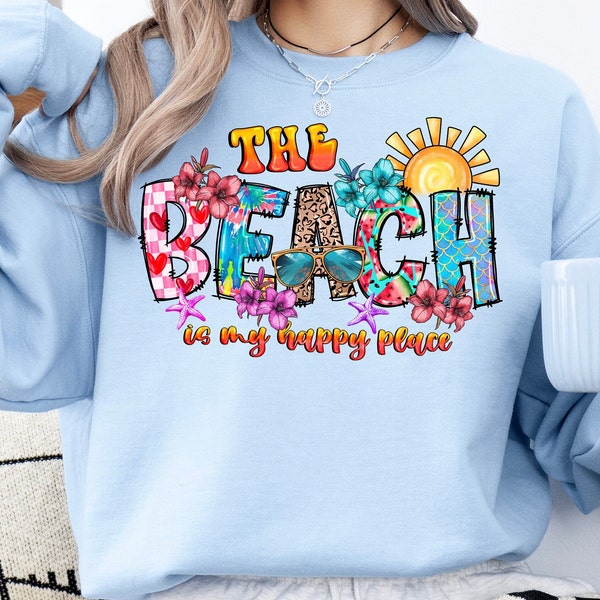 The Beach Is My Happy Place Png, Beach Life Png, Digital Downloads, Beach, Sublimation Design,Sunset Png,Summer Life,Sublimation,Love Summer