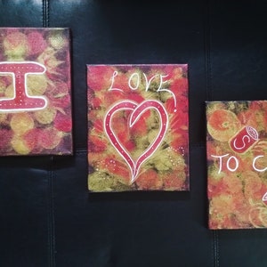 I Love to Cook -3 Piece Painting Set - USA Shipping - Home Deco