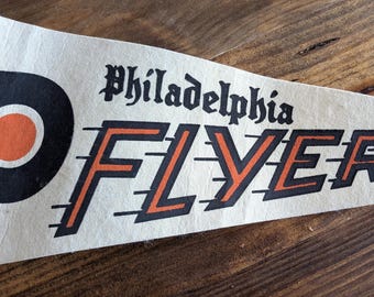 Vintage Philadelphia-flyers vilten wimpel | NHL-hockeymemorabilia