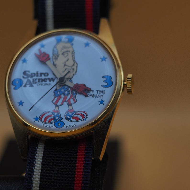 Spiro Agnew Watch | Dirty Time Company | Swiss Manual Wind | 1970s Political Satire image 12