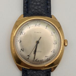 Works Vintage Timex Taiwan Brown Dial Electric Ladies Watch Quartz 23mm Fit 6.5\