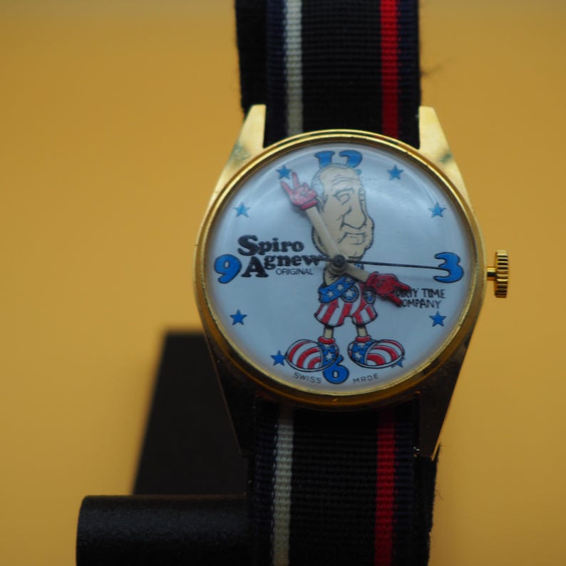 Spiro Agnew Watch | Dirty Time Company | Swiss Manual Wind | 1970s Political Satire image 15