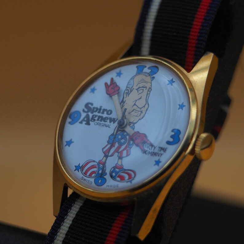 Spiro Agnew Watch | Dirty Time Company | Swiss Manual Wind | 1970s Political Satire image 11