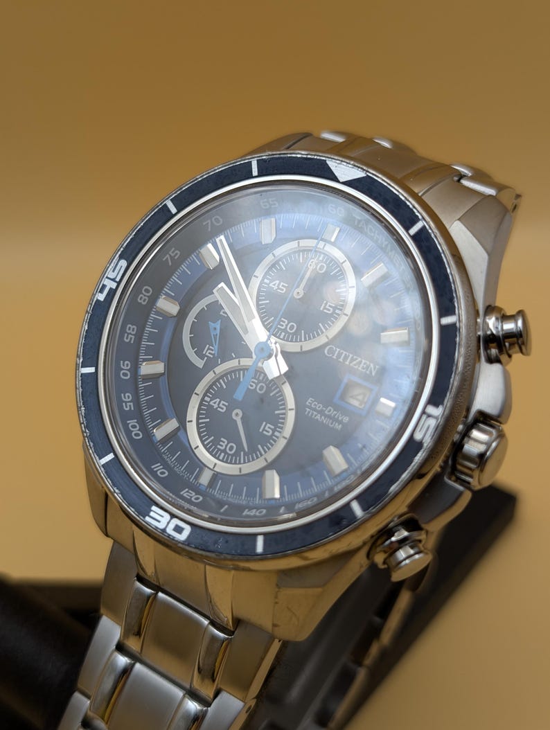 Citizen Eco-Drive Super Titanium Chronograph Watch | Solar Powered Sapphire Crystal image 8