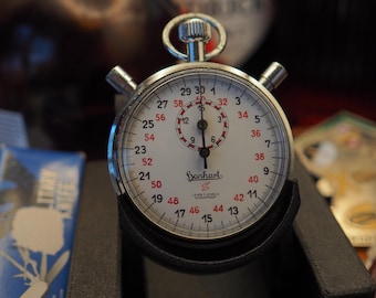 Zabytkowy stoper Hanhart S 7 Jewel Split-Time z Niemiec | Dźwignia mechaniczna Rattrapante