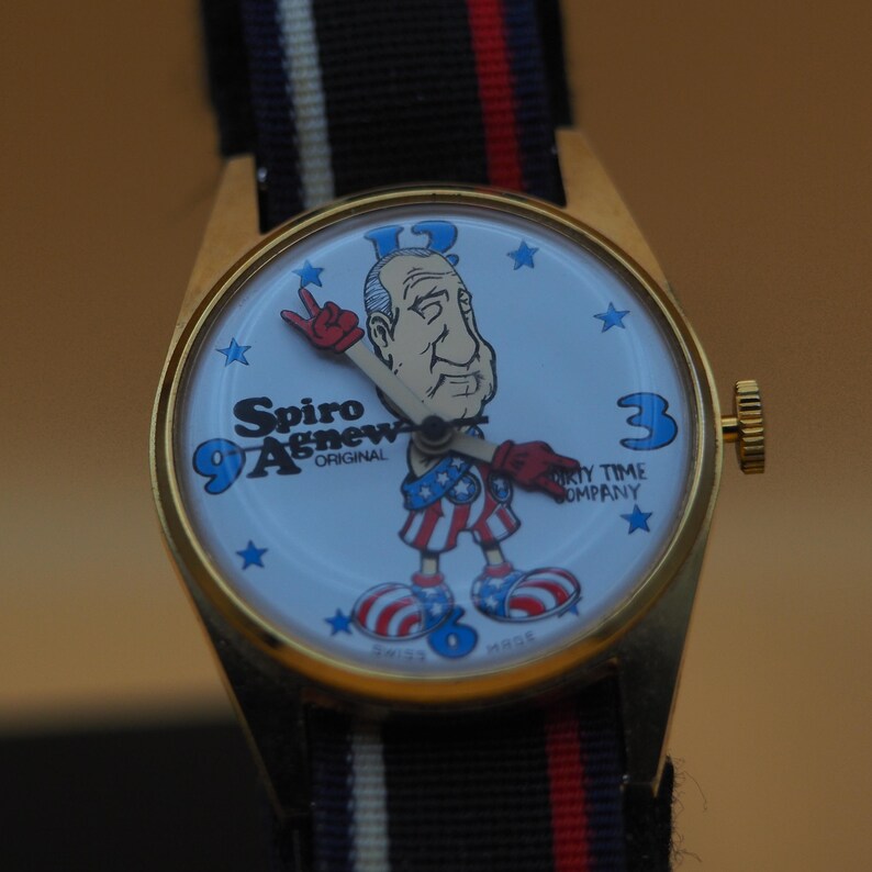 Spiro Agnew Watch | Dirty Time Company | Swiss Manual Wind | 1970s Political Satire image 13