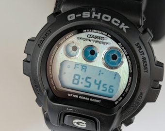 Casio G-Shock DW-6900HM-1 Wojskowy zegarek cyfrowy z czarną metalową tarczą i oryginalną puszką 3230