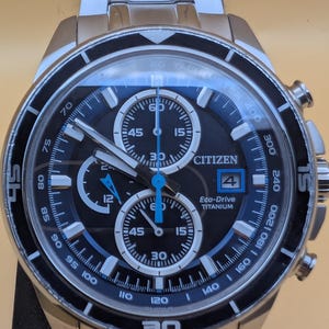 Citizen Eco-Drive Super Titanium Chronograph Watch | Solar Powered Sapphire Crystal image 2