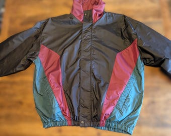 Vintage Forrester's windjack met kleurvlakken | Portland Made Gorpcore Streetwear