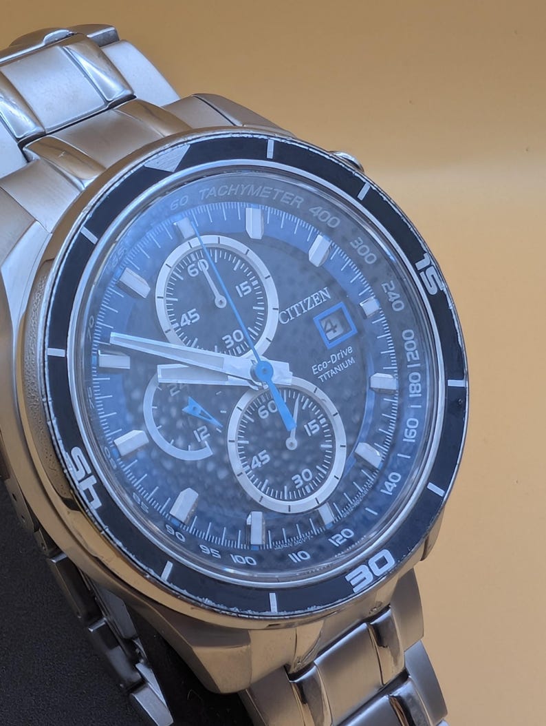 Citizen Eco-Drive Super Titanium Chronograph Watch | Solar Powered Sapphire Crystal image 7