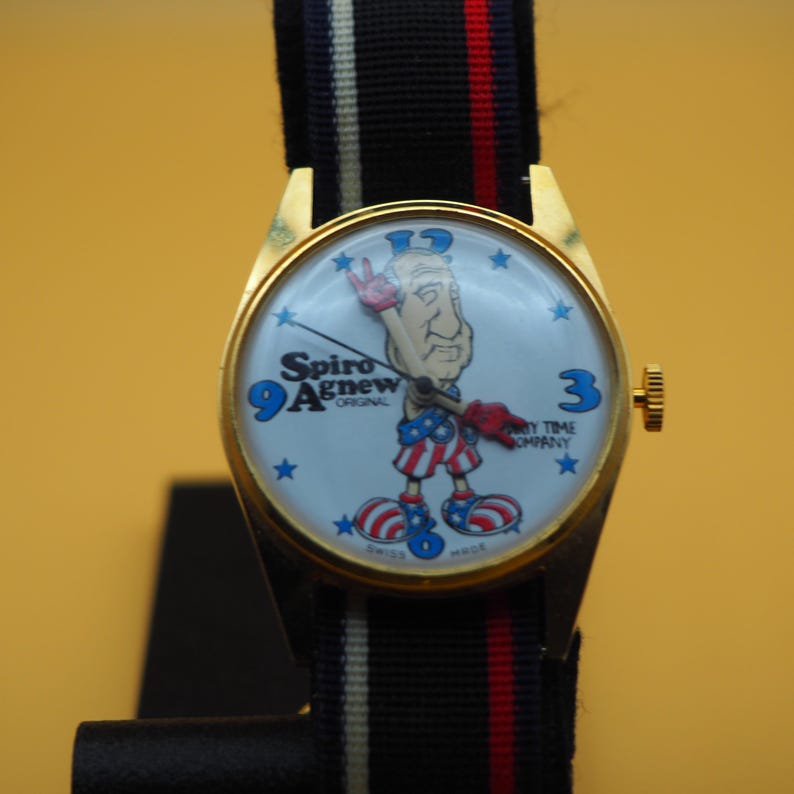 Spiro Agnew Watch | Dirty Time Company | Swiss Manual Wind | 1970s Political Satire image 8